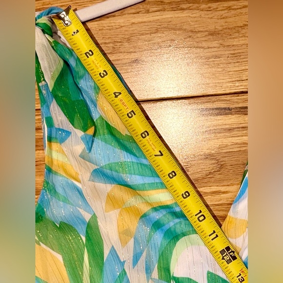 NWT Donna Morgan for Maggy London NOA Tiered Maxi Sundress Cream/Blue Size‎ 12 - Picture 11 of 13